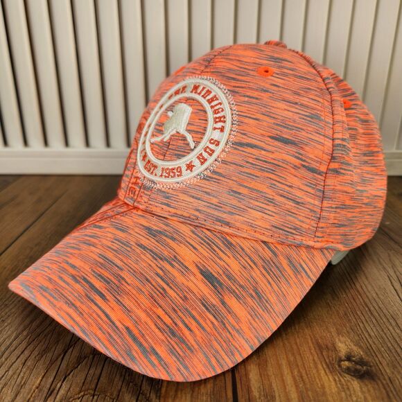 Robin Ruth Alaska AK Land of the Midnight Sun Strapback Hat Cap Pink Gray Womens - Picture 1 of 10